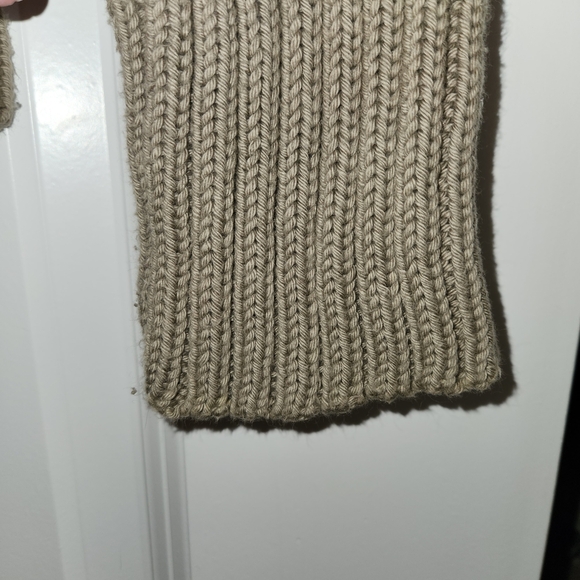 Rico Cable Knit Sweater Ribbed One Button Front Size S Brownish Olive Color Cute - Picture 4 of 9